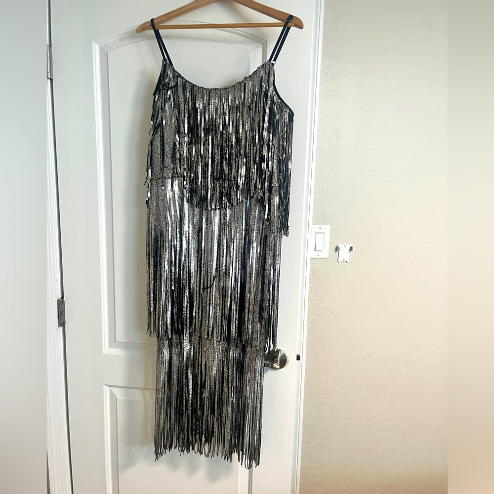 Dress the Population fringe dress